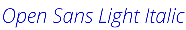 Open Sans Light Italic fonte